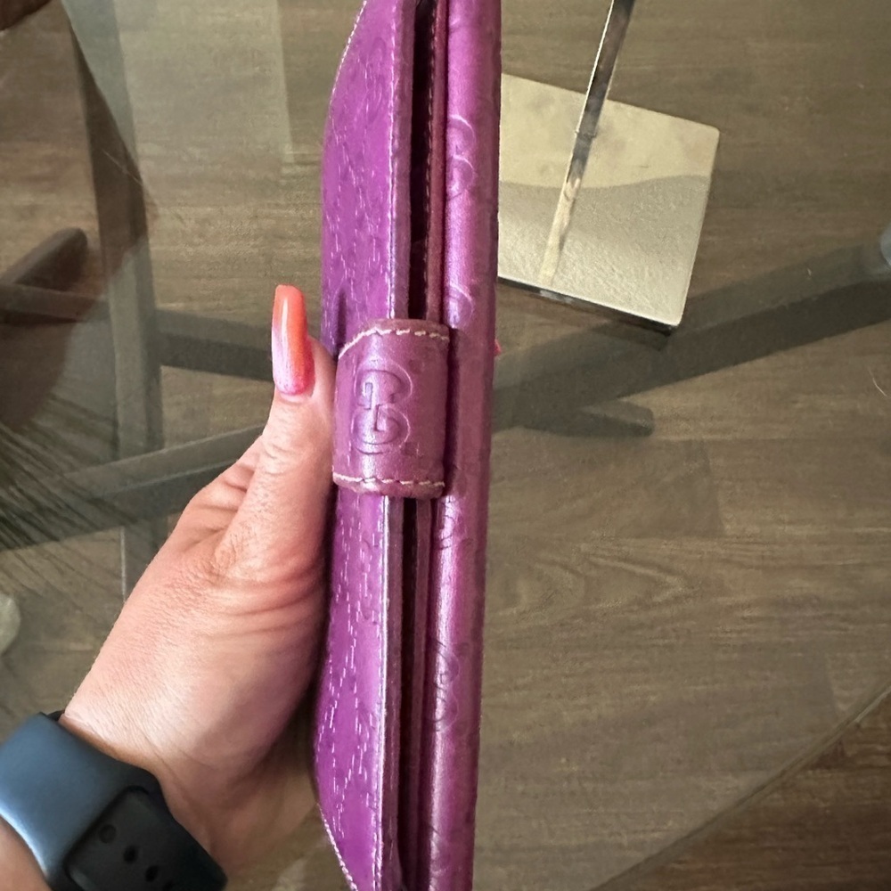 Authentic PURPLE LEATHER GUCCISMA LONG WALLET - Picture 12 of 14